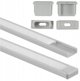 Eco Light Profil LED NO2, Νατυντο, 2m, Ανοδιωμένο Αλουμίνιο με Γαλακτερό Κάλυμμα, EC20591