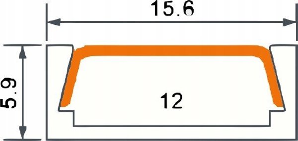 Eco Light Profil LED NO2, Νατυντο, 2m, Ανοδιωμένο Αλουμίνιο με Γαλακτερό Κάλυμμα, EC20591