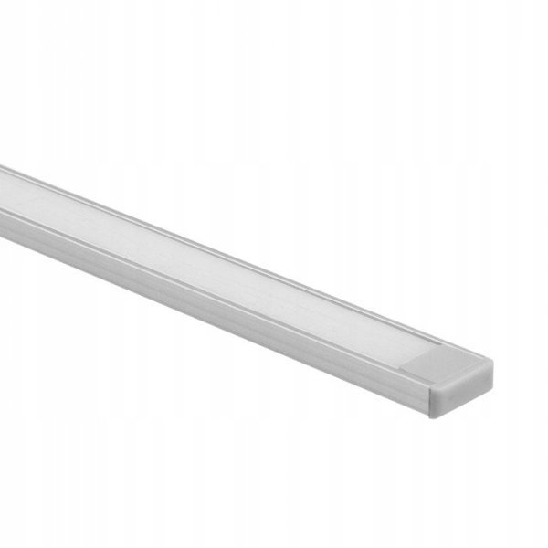 Eco Light Profil LED NO2, Νατυντο, 2m, Ανοδιωμένο Αλουμίνιο με Γαλακτερό Κάλυμμα, EC20591