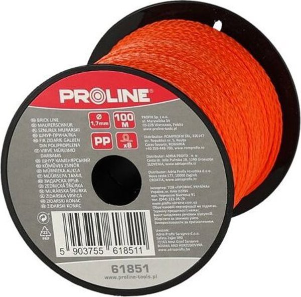 Pro-Line Sznurek Murarski 1.7mmx100m Pomaranczowy Proline