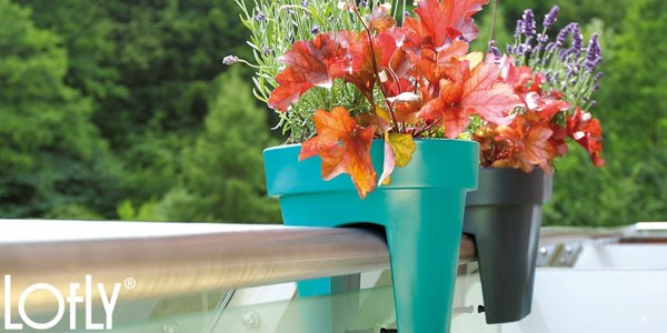 Prosperplast Ζαρντινιέρα Μπαλκονιού Lofly Railing DLOFR250 Λευκή 25cm