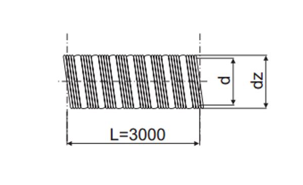 Prodmax Rura aluminiowa FLEX 100mm 1mb (FLEX100)