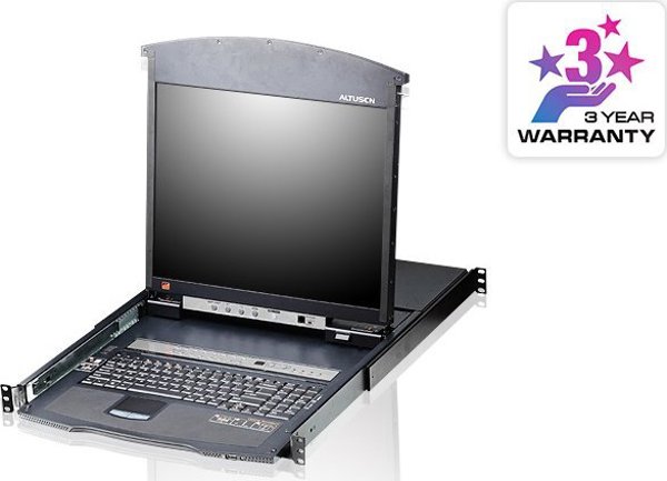 Aten KVM Switch KL1508AM με TFT οθόνη 43 εκ., VGA, PS/2-USB μέσω Cat 5, 8 θύρες
