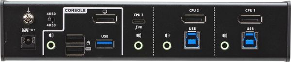 Aten CS1953 3-Port USB-C DisplayPort Hybrid KVMP Switch με Υποστήριξη 4K UHD και Τεχνολογία Power Delivery