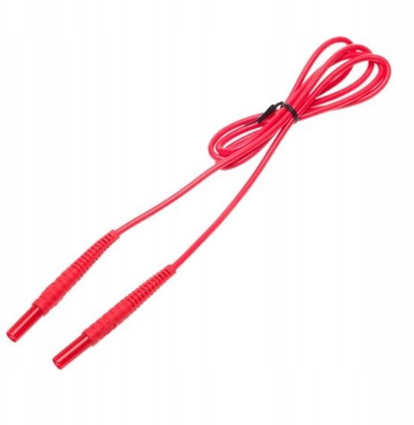 Κόκκινο καλώδιο 2,5mm² 1,2m 1kV με βύσματα μπανάνα