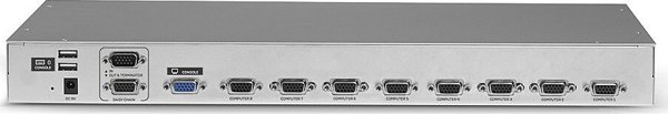 Lindy 39526 Διακόπτης KVM ασημί με δυνατότητα τοποθέτησης σε ράφι