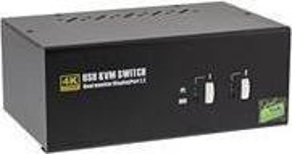 Inline Desktop KVM Switch 2-portowy Dual Monitor Displayport 1.2 4K USB 2.0 Audio