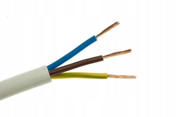Καλώδιο οικιακής εγκατάστασης OMY zo 3x1,5mm2 300/300V λευκό σε καρούλι 100m