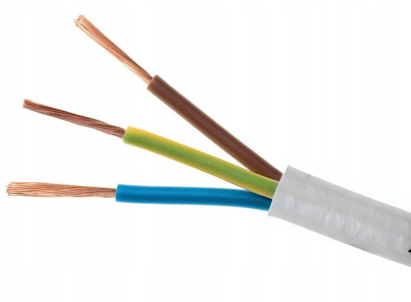Καλώδιο οικιακής εγκατάστασης OMY zo 3x1,5mm2 300/300V λευκό σε καρούλι 100m