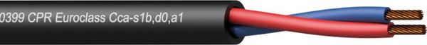 Procab CLS215-CCA/1 Καλώδιο Ηχείων 2 x 1.5mm² (16 AWG) - Πιστοποίηση CPR Cca-s1b,d0 - 1m