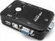 Pawonik VGA KVM Switch 2x1 με 3 Θύρες USB Hub, Χειροκίνητος Διακόπτης για 2 Υπολογιστές, Χωρίς Τροφοδοσία
