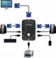 Pawonik VGA KVM Switch 2x1 με 3 Θύρες USB Hub, Χειροκίνητος Διακόπτης για 2 Υπολογιστές, Χωρίς Τροφοδοσία