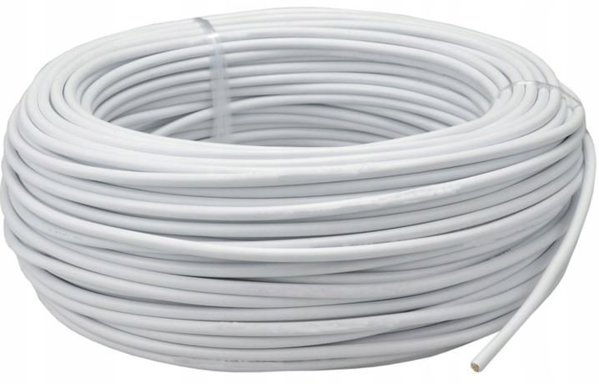Οικιακό καλώδιο OMY 2x1mm2 300/300V λευκό ρολό 100m