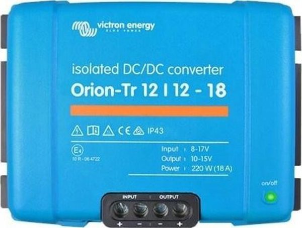 Μετατροπέας Victron Energy Μετατροπέας αυτοκινήτου Victron Energy Orion-Tr 12/12-18A 220 W (ORI121222110) 13806479 8719080000000