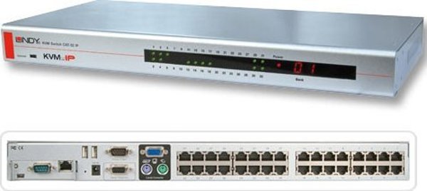 Lindy KVM Switch CAT-32 IP USB&PS/2 Cat.5 KVM 32Ports