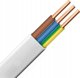 Καλώδιο Przewod Slask YDYp 3x1,5mm2, επίπεδο εγκατάστασης, 450/750V, λευκό, ξετυλιγμένο από τύμπανο 172152001S0500