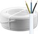 Καλώδιο Przewod Slask YDYp 3x1,5mm2, επίπεδο εγκατάστασης, 450/750V, λευκό, ξετυλιγμένο από τύμπανο 172152001S0500