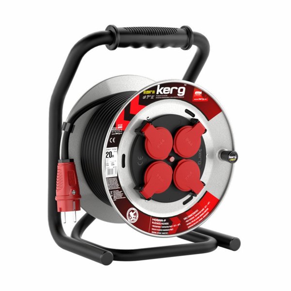 Προέκταση Τύμπανου KERG W2382 20m 31,5mm2 H05RR-F 250V Μαύρη