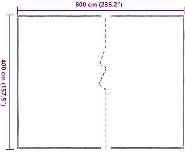 Przezroczysta plandeka z oczkami 4x6 m Polietylen Lumarko! Lumarko!