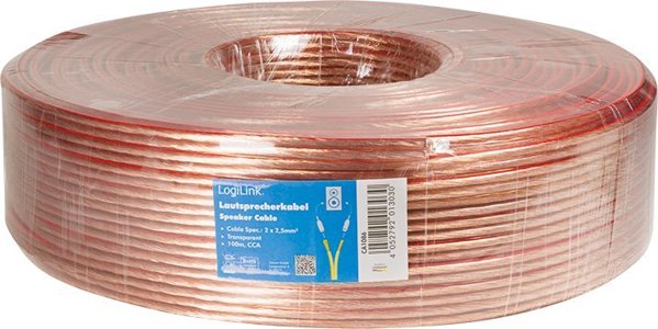 Καλώδιο Ήχου LogiLink 100m, Υψηλής Αγωγιμότητας και Ανθεκτικότητας
