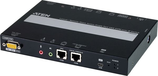 Aten CN9000 VGA Over IP Switch, 1 Θύρα VGA, Αποσπώμενο Καλώδιο, EAN: 4710469340680
