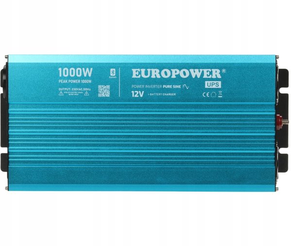 INVERSOR ΤΑΣΗΣ INV/12/1000/PS/CH/S/B Bluetooth EUROPOWER