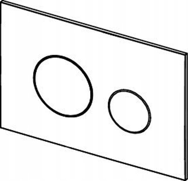 Tece Loop Κουμπί Έκπλυσης WC 3/6L, Χρώμιο Γυαλιστερό