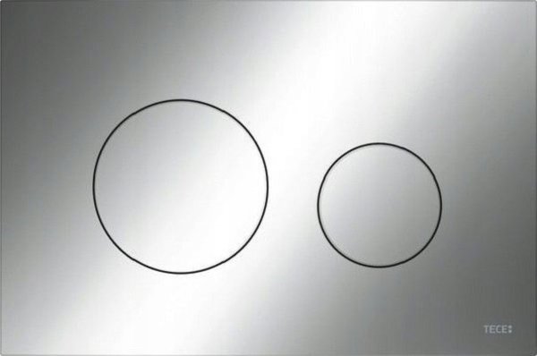 Tece Loop Κουμπί Έκπλυσης WC 3/6L, Χρώμιο Γυαλιστερό