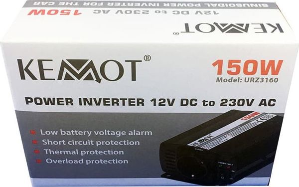 Przetwornica Kemot 12V/230V 150/300W (URZ3160)