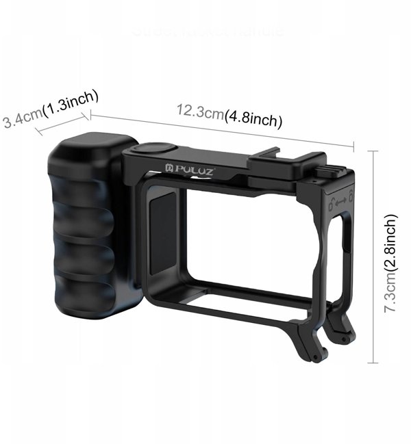 Puluz Frame Mount & Grip για DJI Osmo Action 6 με Βάση ISO - PU1096B