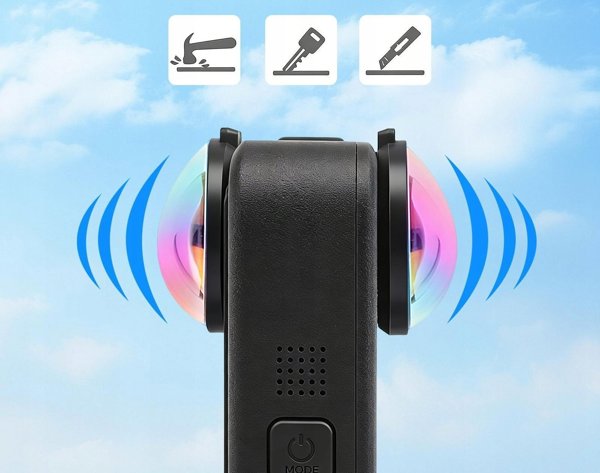 Puluz Προστατευτικά Καλύμματα Φακού για GoPro Max 2 (PU1102T) - Σετ 2 Τεμαχίων