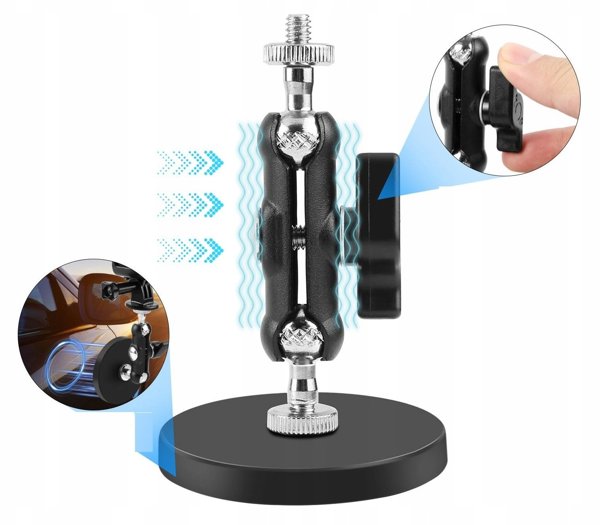 Puluz Magic Arm PU1083B Βραχίονας Στήριξης με Μαγνητική Βάση 17kg, Περιστροφή 360° και Βίδα 1/4"