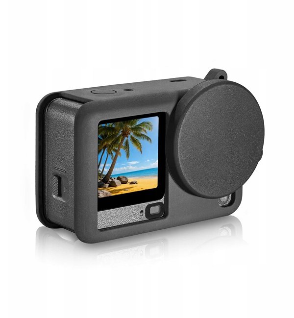 Puluz Θήκη Σιλικόνης για DJI Osmo Action 6 με Λουράκι και Προστατευτικό Κάλυμμα (PU1076B)