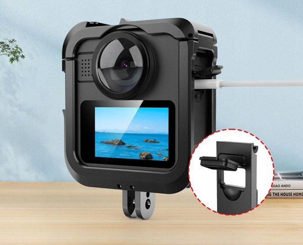 Puluz Πλαϊνό Κάλυμμα Μπαταρίας με Θύρα USB-C για GoPro Max 2 (PU1097B)