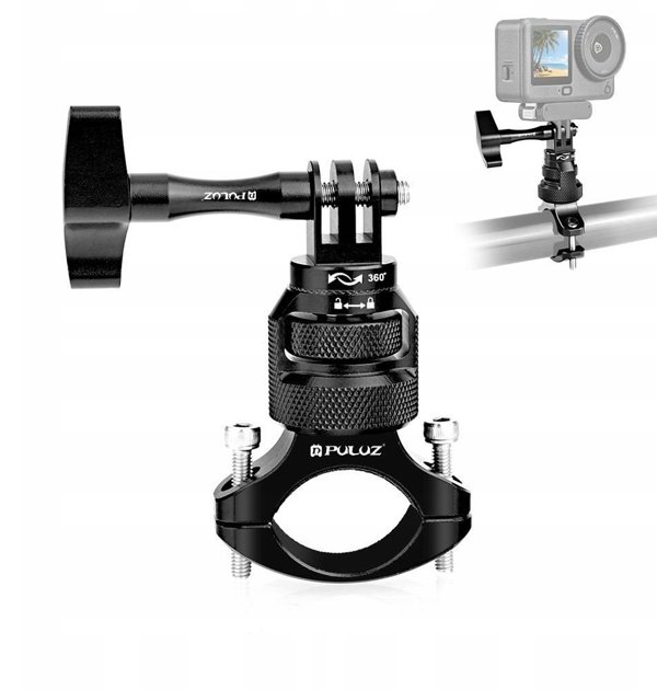 Puluz Βάση Στήριξης Τιμονιού 360° για GoPro, SJCAM, Xiaomi & DJI - PU796B