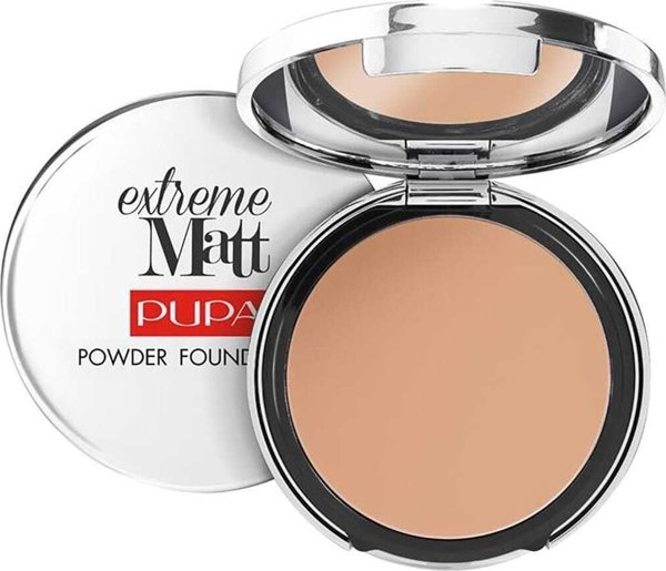 Pupa Extreme Matt Compact Foundation 070 Sandy Brown, Oil-Free, SPF 20, 11g - Ματ Πούδρα Προσώπου για Γυναίκες