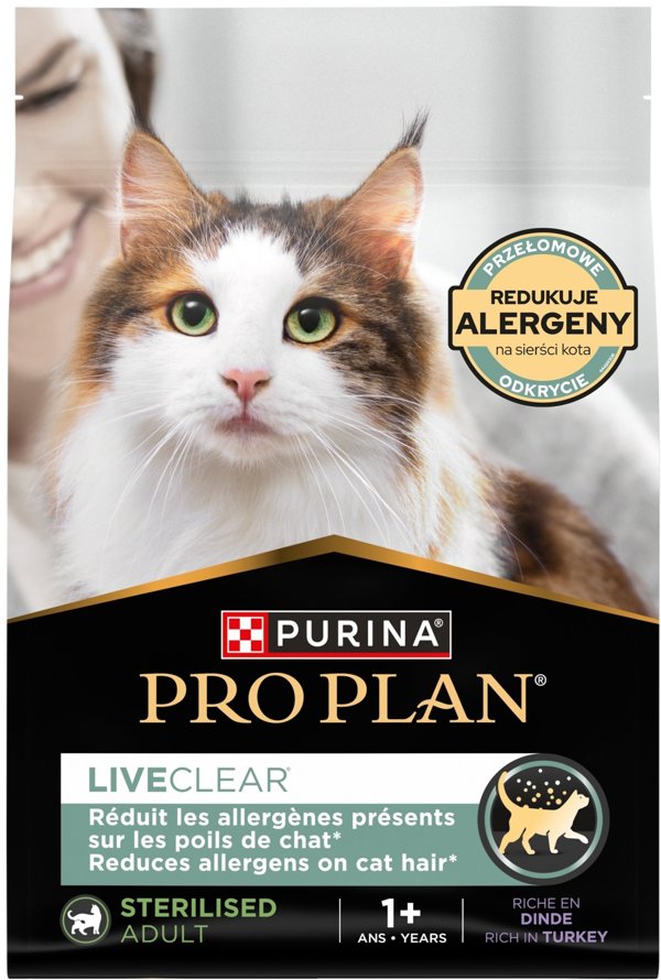 Purina Pro Plan PURINA PRO PLAN LIVECLEAR STERILISED ADULT Bogata w Indyka 2,8kg