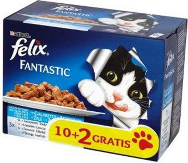 Purina Felix Fantastic Τροφή για Γάτες με Ψάρι
