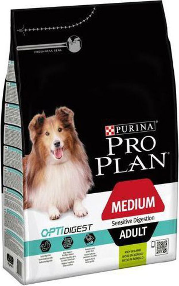 Purina Pro Plan Adult Medium Sensitive Digestion OptiDigest Jagniacina 3kg