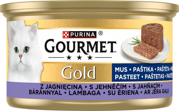 Gourmet Gold Μους με Αρνί για Γάτες, Υγρή Τροφή 85g