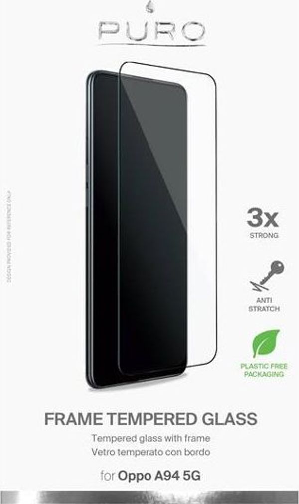 Puro Σκληρυμένο Γυαλί Frame Tempered Glass για Oppo A94 5G 9H Μαύρο