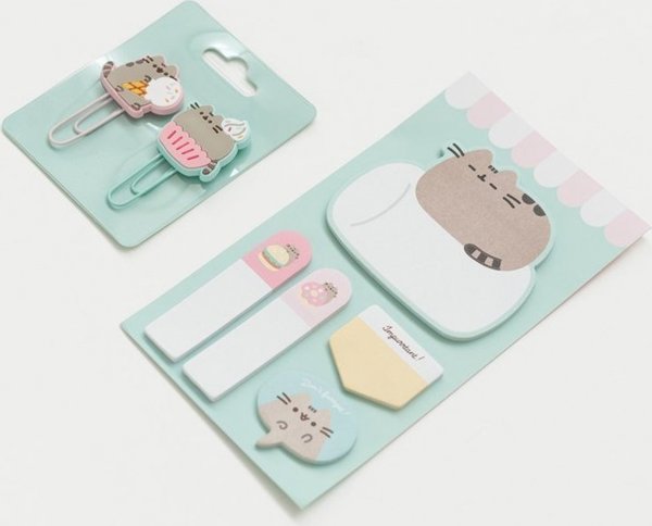 Pusheen Σετ Χαρτικών Foodie 13 Τεμαχίων με Μολυβοθήκη, Στυλό 10 Χρωμάτων & Highlighters