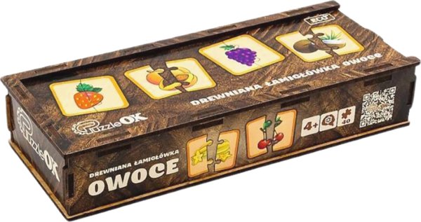 PuzzleOK Ξύλινο Παζλ Φρούτα Σύνδεση Μισών Σετ Παζλ