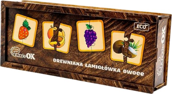 PuzzleOK Ξύλινο Παζλ Φρούτα Σύνδεση Μισών Σετ Παζλ