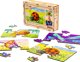 PuzzleOK Ξύλινο Παζλ 4 σε 1 Έντομα Παζλ Σετ Ζωάκια Πασχαλίτσα Σαλιγκάρι