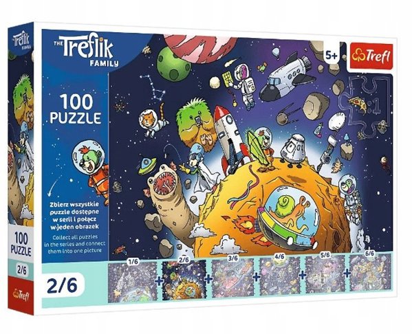 Puzzle 100 UFT Treflik w kosmosie