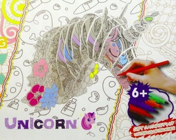 Puzzle 3D Jednorozec do Pomalowania