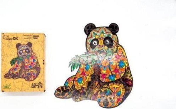 PuzzleOK Ξύλινο Οικολογικό Παζλ Kung Fu Panda, 124 Κομμάτια, Μέγεθος A3