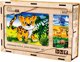 PuzzleOK Ξύλινο Παζλ 4 σε 1 Άγρια Ζώα Παζλ Σετ Καμηλοπάρδαλη Βραδύπους