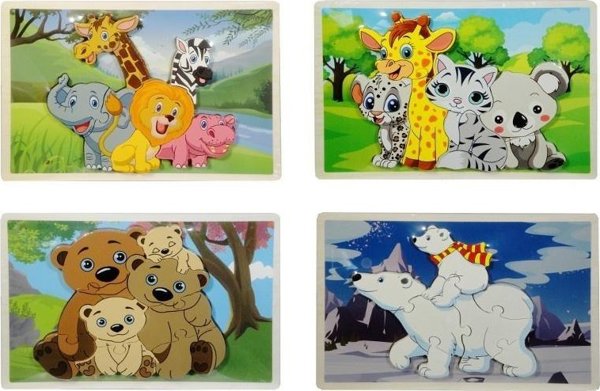 Puzzle drewniane MIX